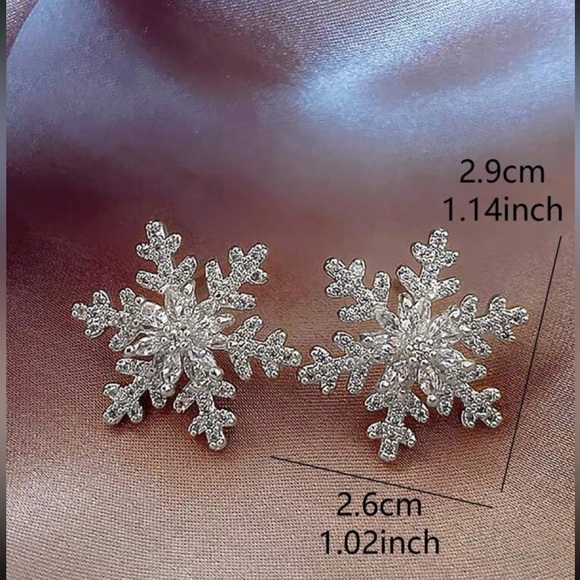 3 for $30 silver plated cubic zirconia stud earrings - Picture 5 of 6